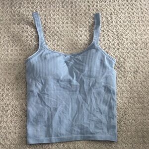 Lululemon Ebb to Street Blue Ripped tank top